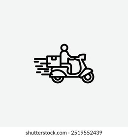 Food deliveryline vector icon. EPS 10