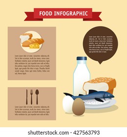Food design. Infographic icon. Colorful illustration