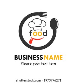 Food design logo template illustration. suitabe for resto, cafe, 0r food company.
