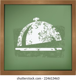 Food design on blackboard background,vector