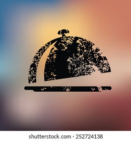 Food design on blur background,grunge vector