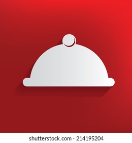 Food design on red background,clean vector