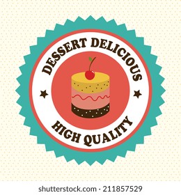 Food design over beige background, vector illustration