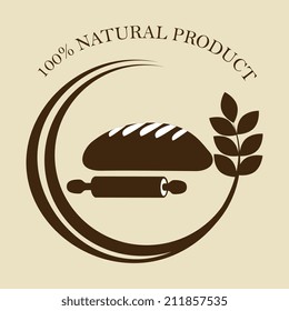 Food design over beige background, vector illustration