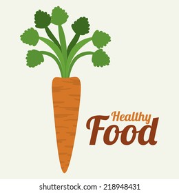 Food design over beige background, vector illustration