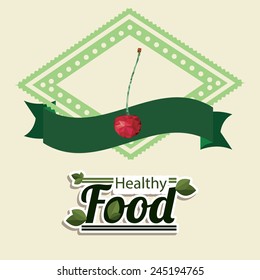 Food design over beige background, vector illustration.