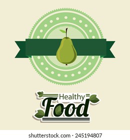 Food design over beige background, vector illustration.