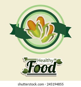 Food design over beige background, vector illustration.