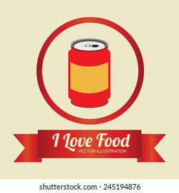 Food design over beige background, vector illustration.