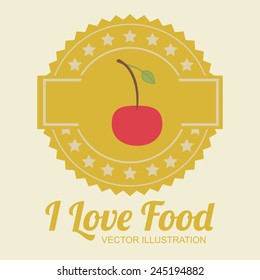 Food design over beige background, vector illustration.