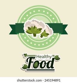 Food design over beige background, vector illustration.