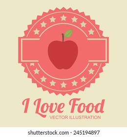 Food design over beige background, vector illustration.
