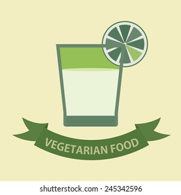 Food design over beige background, vector illustration.