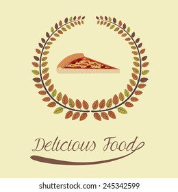 Food design over beige background, vector illustration.