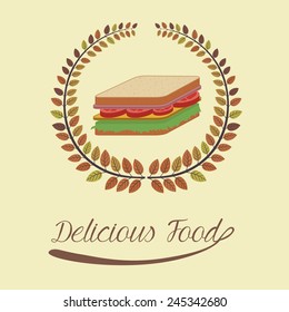Food design over beige background, vector illustration.