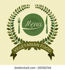 Food design over beige background, vector illustration.