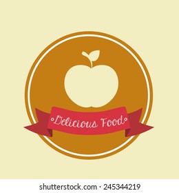 Food design over beige background, vector illustration.