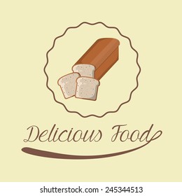 Food design over beige background, vector illustration.