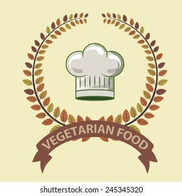 Food design over beige background, vector illustration.