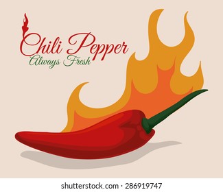 Food design over beige background, vector illustration.