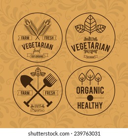 Food design over beige background,vector illustration.