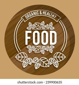 Food design over beige background,vector illustration.
