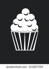 Food design over black background, vector illustration