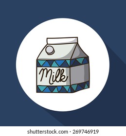 Food design over blue background, vector illustration