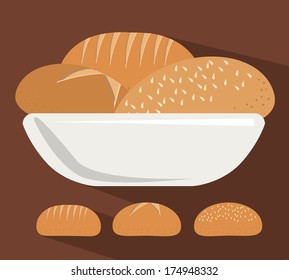 food design over brown background vector illustration