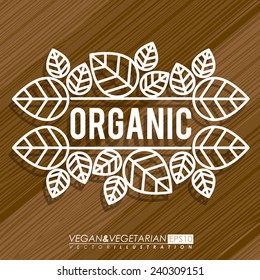 Food design over brown background, vector illustration