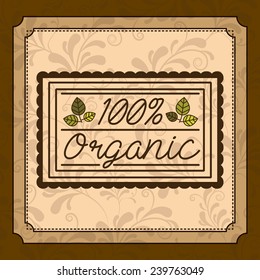 Food design over brown background,vector illustration.