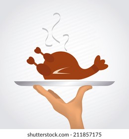 Food design over gray background, vector illustration Food design over gray background, vector illustration