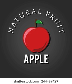 Food design over gray background, vector illustration.