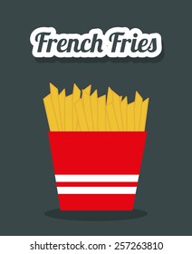 Food design over gray background, vector illustration.