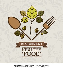 Food design over gray background,vector illustration