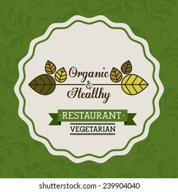 Food design over green background,vector illustration