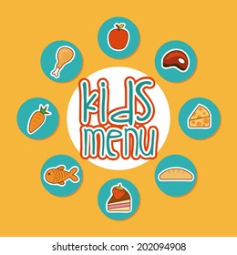 food design over orange background vector illustration