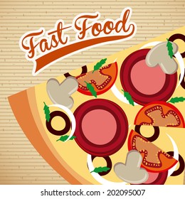 food design over pattern background vector illustration food design over pattern background vector illustration