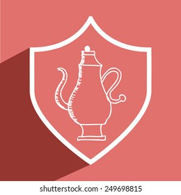 Food design over pink background, vector illustration