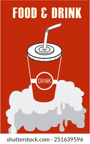 Food design over red background, vector illustration.