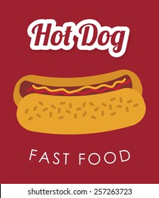 Food design over red background, vector illustration.