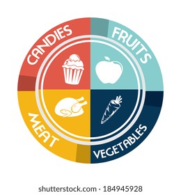 Food design over white background, vector illustration