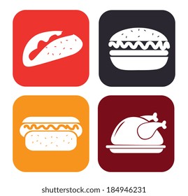 Food design over white background, vector illustration