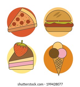 Food design over white background, vector illustration