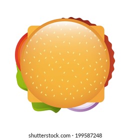 Food design over white background, vector illustration