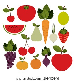 Food design over white background, vector illustration