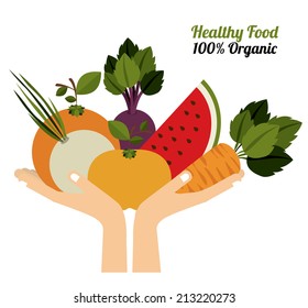Food design over white background, vector illustration
