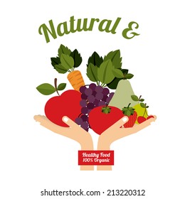 Food design over white background, vector illustration