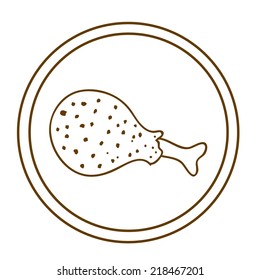 Food design over white background, vector illustration