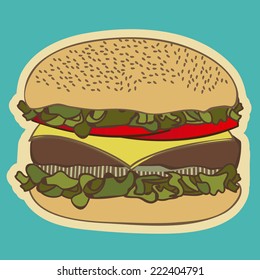 Food design over white background, vector illustration